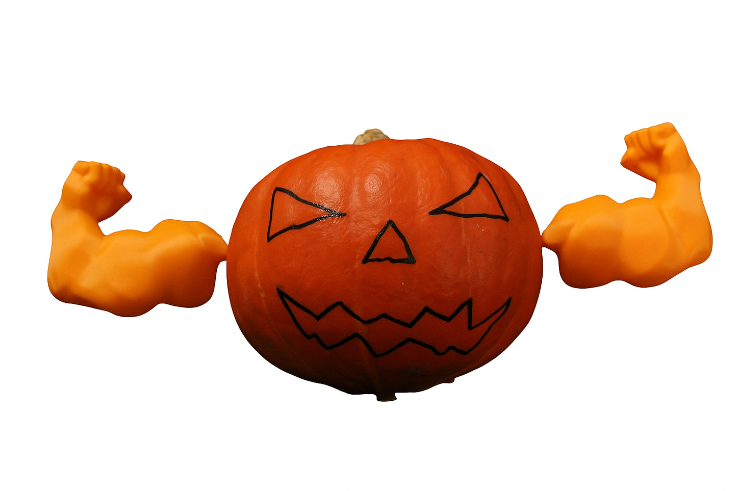 Pumpkin Flexing Arms